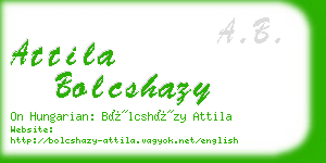 attila bolcshazy business card